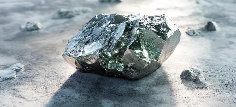 Terbium appears as a soft, silvery-gray metal with a smooth and slightly reflective surface, showcasing its malleability and ductility.