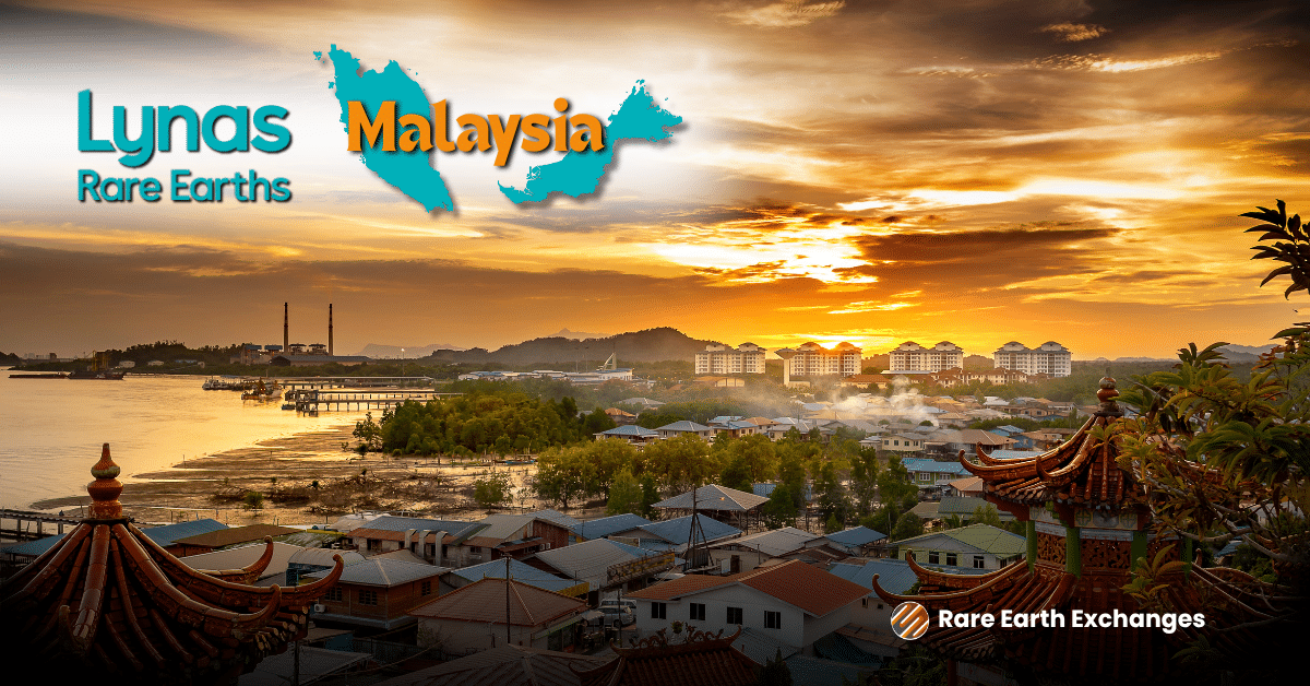 picture of a city with a sunset in the background, highlighting the Lynas Rare Earths expansion